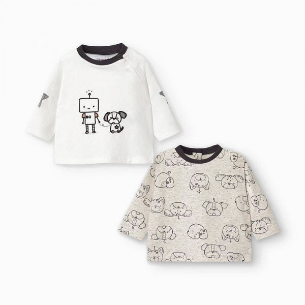Mayoral Σετ 2 μακρυμαν μπλουζ με εικο ινες 10-02035-016 2035