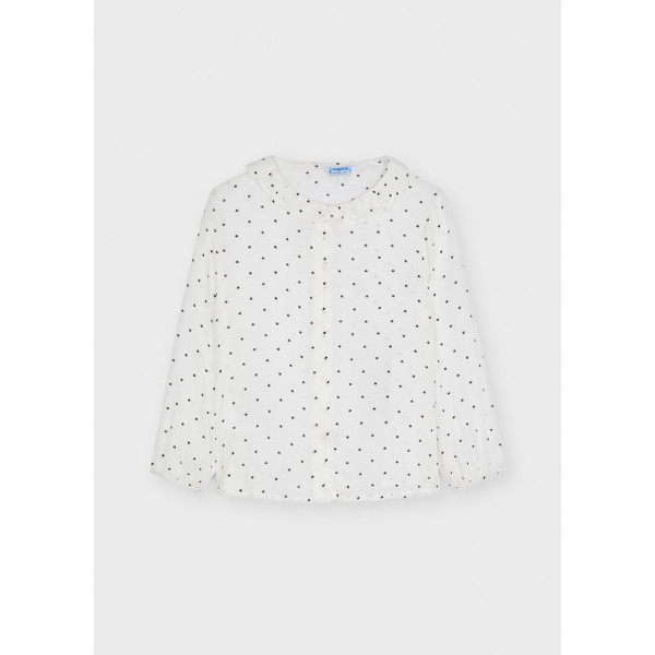 Mayoral Μπλουζα σταμπωτη εκρου-μαυρ 11-04172-070 4172