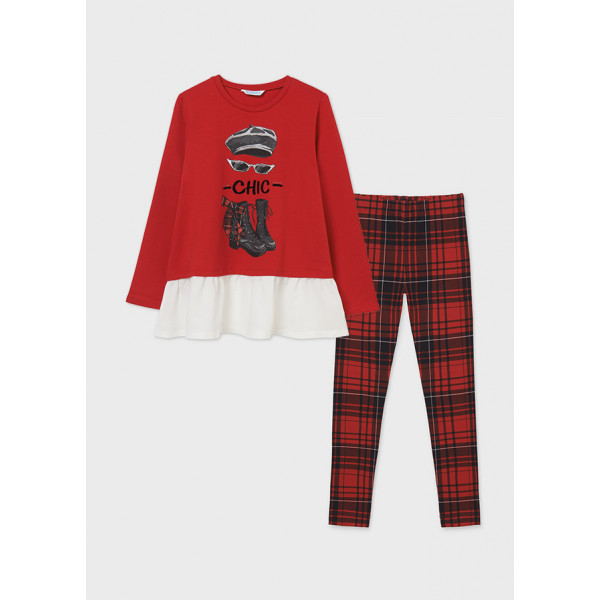 Mayoral Σετ κολαν καρο κοκκινο 11-07730-073 7730