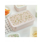 A Little Lovely Company Δοχείο φαγητού Bento με χωρίσματα- 1,2 L- Blossoms-pink BBBLPI68