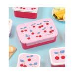 A Little Lovely Company Δοχείο Φαγητού Bento Με Χωρίσματα- 1,2 L- Cherries BBCHPI78