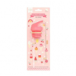 A Little Lovely Company Σετ καπάκι, καλαμάκι και βουρτσάκι Joy DBSSRE66