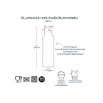 A Little Lovely Company XL Μπουκάλι Με Διπλό Τοίχωμα Από Ανοξείδωτο Ατσάλι 500ml Flower garden DBSXFG93