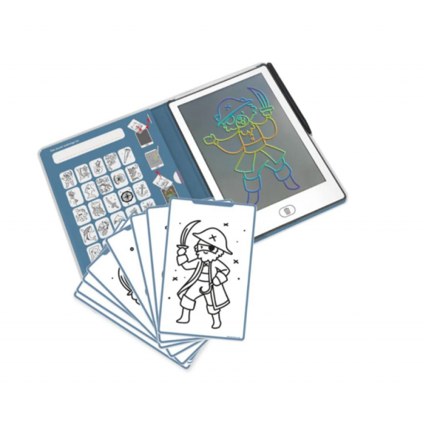 A Little Lovely Company kidy wolf Tablet ζωγραφικής με οθόνη LCD (30 κάρτες) oceans & pirates KWD-181450
