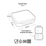 A little lovely company Δοχείο φαγητού Bento με χωρίσματα- 900ml Happy Cherries LBHCPI61 A little lovely company Δοχείο φαγητού Bento με χωρίσματα- 900ml Happy Cherries LBHCPI61
