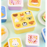 A little lovely company Σετ 4 δοχεία φαγητού Lunch & Snack Box Animal Friends SBSEAF81
