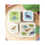 A little lovely company Σετ 4 δοχεία φαγητού Lunch & Snack Box Dinosaurs SBSEDI38