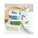 A little lovely company Σετ 4 δοχεία φαγητού Lunch & Snack Box Dinosaurs SBSEDI38