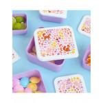 A Little Lovely Company Σετ 4 Δοχεία Φαγητού Lunch & Snack Box -Flower Garden SBSEFG83