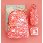 A little lovely company Σετ 4 δοχεία φαγητού Lunch & Snack Box Fun SBSEFU75