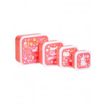 A little lovely company: Σετ 4 δοχεία φαγητού Lunch & Snack Box - Fun SBSEFU75