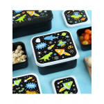 A little lovely company Σετ 4 δοχεία φαγητού Lunch & Snack Box - Galaxy SBSEGA74