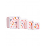 A little lovely company Σετ 4 δοχεία φαγητού Lunch & Snack Box Hearts SBSEHE84