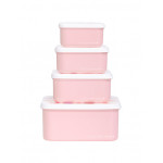 A little lovely company Σετ 4 δοχεία φαγητού Lunch & Snack Box Hearts SBSEHE84