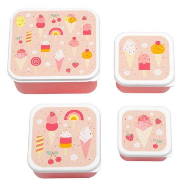 A little lovely company Δοχείο φαγητού Lunch box set Ice-cream SBSEIC61