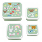 A little lovely company Δοχείο φαγητού Lunch box set Joy SBSEJO62