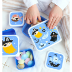 A Little Lovely Company Σετ 4 Δοχεία Φαγητού Lunch & Snack Box Pirates SBSEPI80