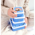 A Little Lovely Company Σετ 4 Δοχεία Φαγητού Lunch & Snack Box Pirates SBSEPI80