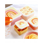 A little lovely company Σετ 4 δοχεία φαγητού Lunch & Snack Box Rainbows SBSERA41