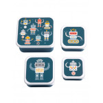A little lovely company Σετ 4 δοχεία φαγητού Lunch & Snack Box Robots SBSERO86 A little lovely company Σετ 4 δοχεία φαγητού Lunch & Snack Box Robots SBSERO86