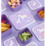 A little lovely company Σετ 4 δοχεία φαγητού Lunch & Snack Box Unicorn Dreams SBSEUD73