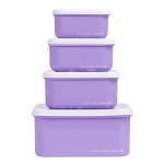 A little lovely company Σετ 4 δοχεία φαγητού Lunch & Snack Box Unicorn Dreams SBSEUD73