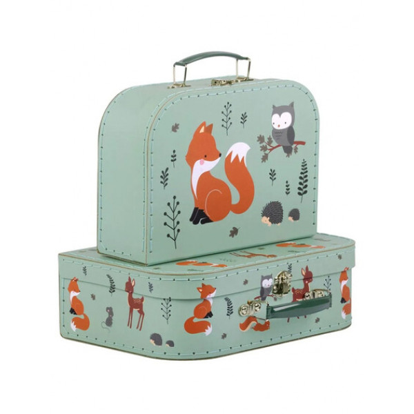 A Little Lovely Company Βαλιτσάκια σετ 2 τμχ  Forest Friends SCFOMI22