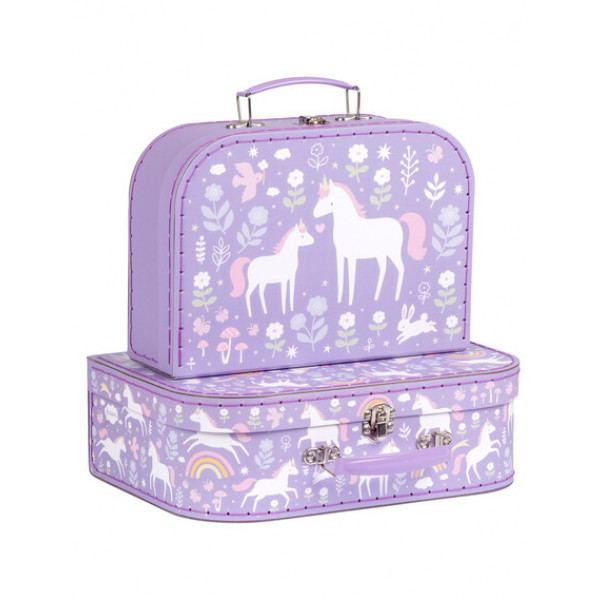 A Little Lovely Company Βαλιτσάκια σετ 2 τμχ Unicorn dreams SCUDPU25
