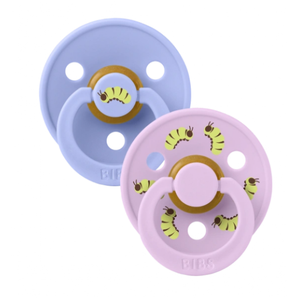 BIBS Σετ Πιπίλες 2τμχ CATERPILLAR VIOLET SKY / HUSH No1 11051102