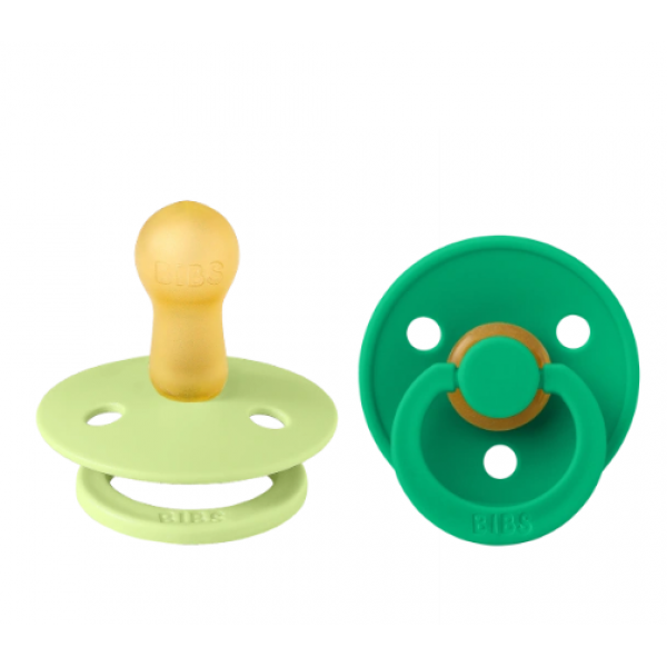 Bibs Πιπίλες Colour Round 2τμχ Latex No2 6m+ CACTUS/MATCHA 120473