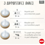 Nuk Θηλη Σιλικόνης  3m+ Μεγ M 124.029 Nuk Θηλη Σιλικόνης  3m+ Μεγ M 124.029