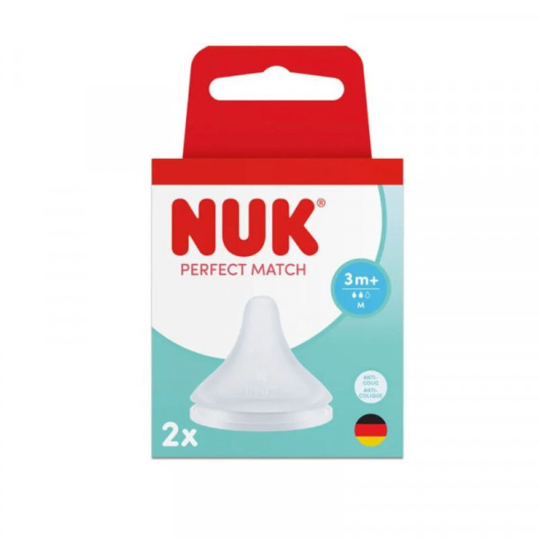 Nuk Θηλή Σιλικόνη Perfect Match 3m+ 2τμχ 124.033