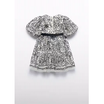 Abel and Lula Φόρεμα κεντητό Κρεμ-Μαύρο 15-05524-002