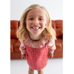 Abel and Lula Φόρεμα pitchi γιακάς βολάν Κόκκινο 15-05526-039