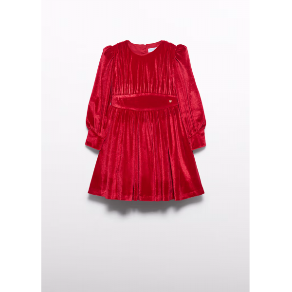 Abel and Lula Φόρεμα βελούδο glitter Κόκκινο 15-05528-002