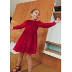 Abel and Lula Φόρεμα βελούδο glitter Κόκκινο 15-05528-002