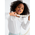 Abel and Lula Μπλούζα γάζα φιόγκος Εκρού 15-05610-006