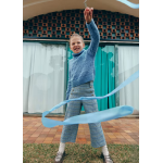 Abel and Lula Παντελόνι ζιπ κιλοτ καρό Γαλάζιο 15-05723-004