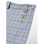 Abel and Lula Παντελόνι ζιπ κιλοτ καρό Γαλάζιο 15-05723-004