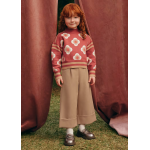 Abel and Lula Παντελόνι ζιπ κιλοτ κρεπ Καμηλό 15-05724-007