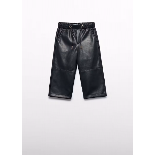 Abel and Lula Παντελόνι ζιπ κιλοτ δερματίνη Μαύρο 15-05726-008