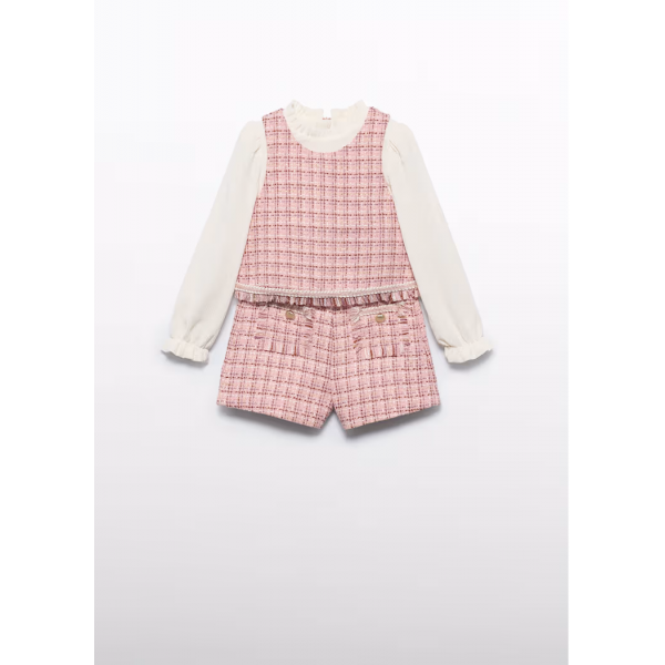 Abel and Lula Σετ βερμούδα τουίντ Ροδοπέταλο 15-05727-008