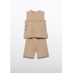 Abel and Lula Σετ βερμούδα πλεκτή midi Αμυγδαλωτό 15-05728-001