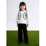 Abel and Lula Σετ παντελόνι πλεκτό Κρεμ-Μαύρο 15-05729-002