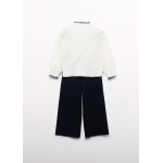 Abel and Lula Σετ παντελόνι πλεκτό Κρεμ-Μαύρο 15-05729-002
