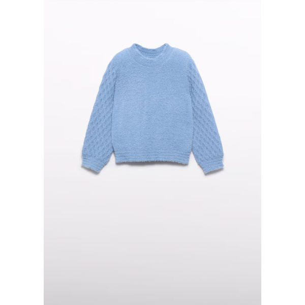 Abel and Lula Ζέρσεΐ γουνάκι Γαλάζιο15-05827-072