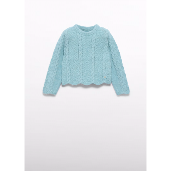 Abel and Lula Ζέρσεΐ πλεκτό διάτρητο κύματα Νερό 15-05829-094