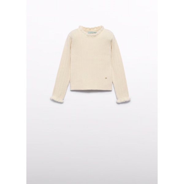 Abel and Lula Ζιβάγκο πλεκτό καναλέ Αμύγδαλο 15-05835-086