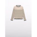 Abel and Lula Ζιβάγκο πελκτό καναλέ ριγέ Αμυγδαλωτό 15-05837-001