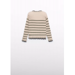 Abel and Lula Ζιβάγκο πελκτό καναλέ ριγέ Αμυγδαλωτό 15-05837-001